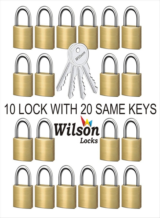 Wilson Locks Wilson Small Bag Lock Approved by WTC with Steel Shackle, Master Key System, Common Key for Multiple Locks (20 Same Key Locks) - Image 2